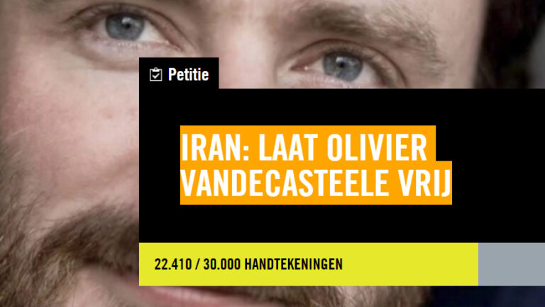 Petitie: eis de vrijlating van Olivier Vandecasteele